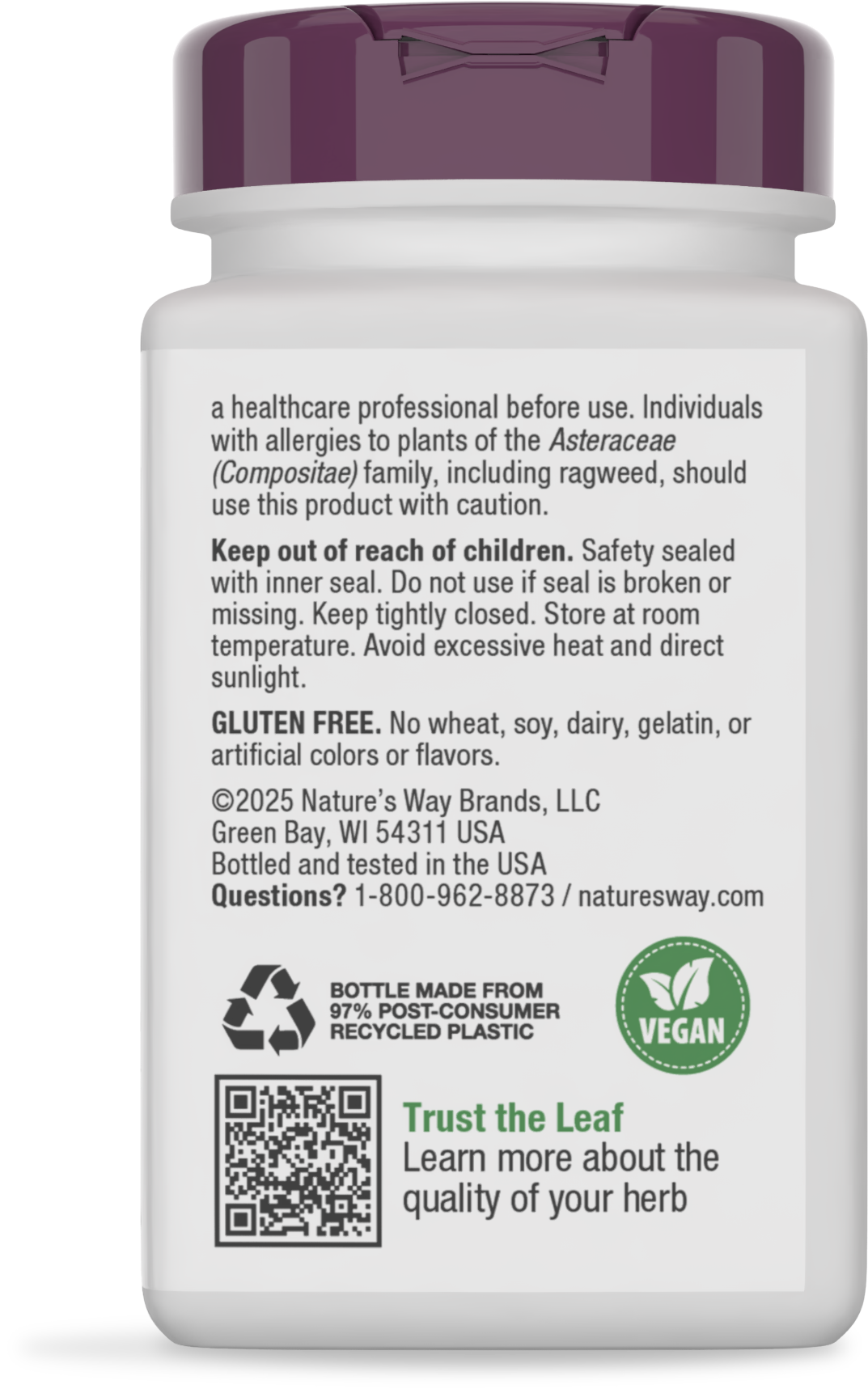 <{%MAIN13_15335%}>Nature's Way® | Leg Veins Premium Blend - back of pack