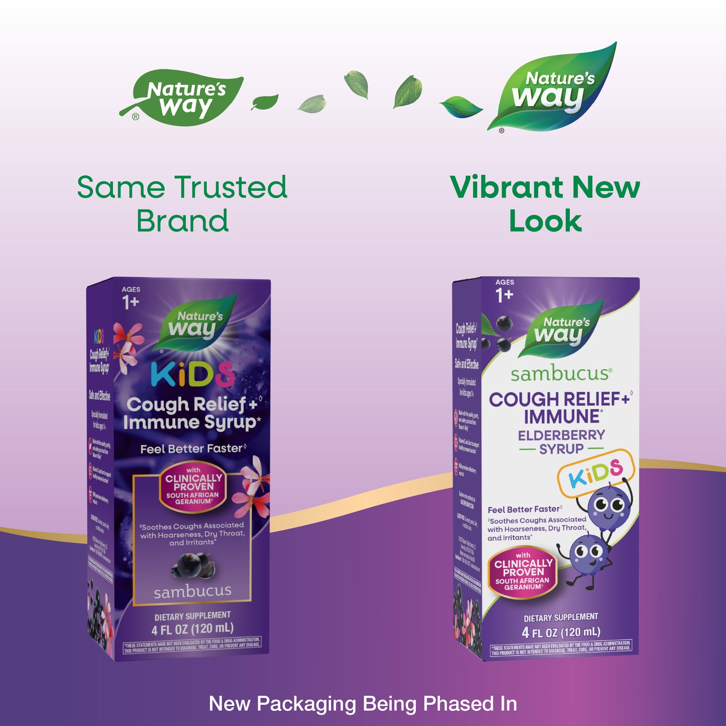 <{%MAIN1_13671%}>Nature's Way® | Sambucus Kids Cough Relief♢ + Immune* Elderberry Syrup