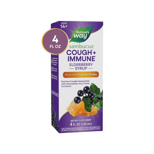Nature's Way® | Sambucus Cough♢ + Immune* Elderberry Syrup Sku:13313