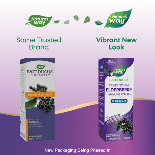 Nature's Way® | Sambucus Zero Sugar Traditional Elderberry Immune Syrup Sku:15331
