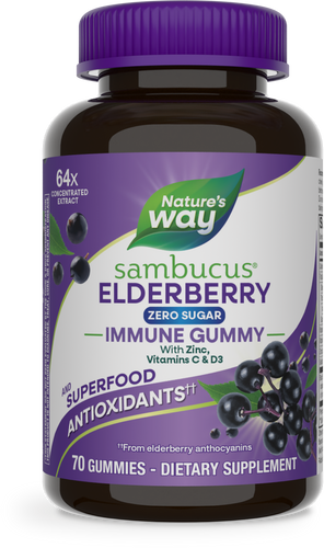 Nature's Way® | Sambucus Elderberry Zero Sugar Immune Gummy, 70 gummies Sku:14617