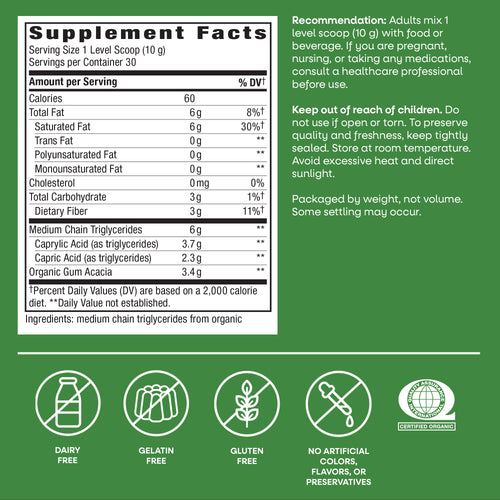 Nature's Way® | Organic MCT Oil Powder Sku:15970