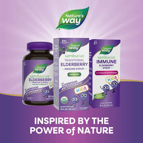 Nature's Way® | Sambucus Organic Traditional Elderberry Immune Syrup for Kids Sku:15797