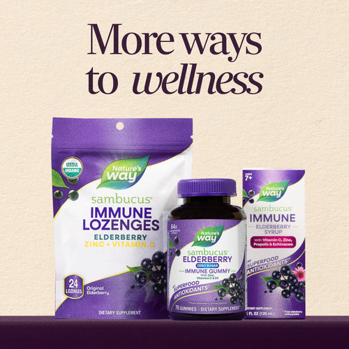 Nature's Way® | Sambucus Elderberry Zero Sugar Immune Gummy Sku:14617
