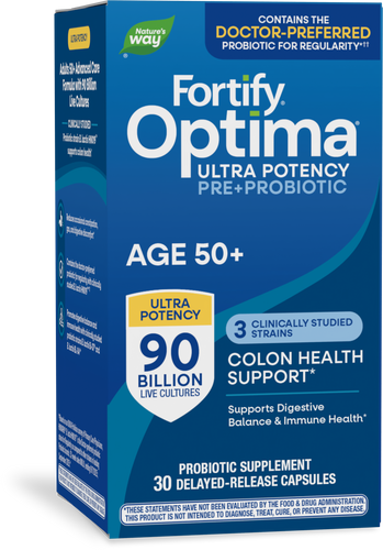 Nature's Way® | Fortify Optima Pre+Probiotic Age 50+ 90 Billion, 30 capsules Sku:15785