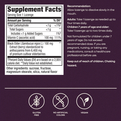 Nature's Way® | Sambucus Elderberry Immune Lozenge Sku:14001