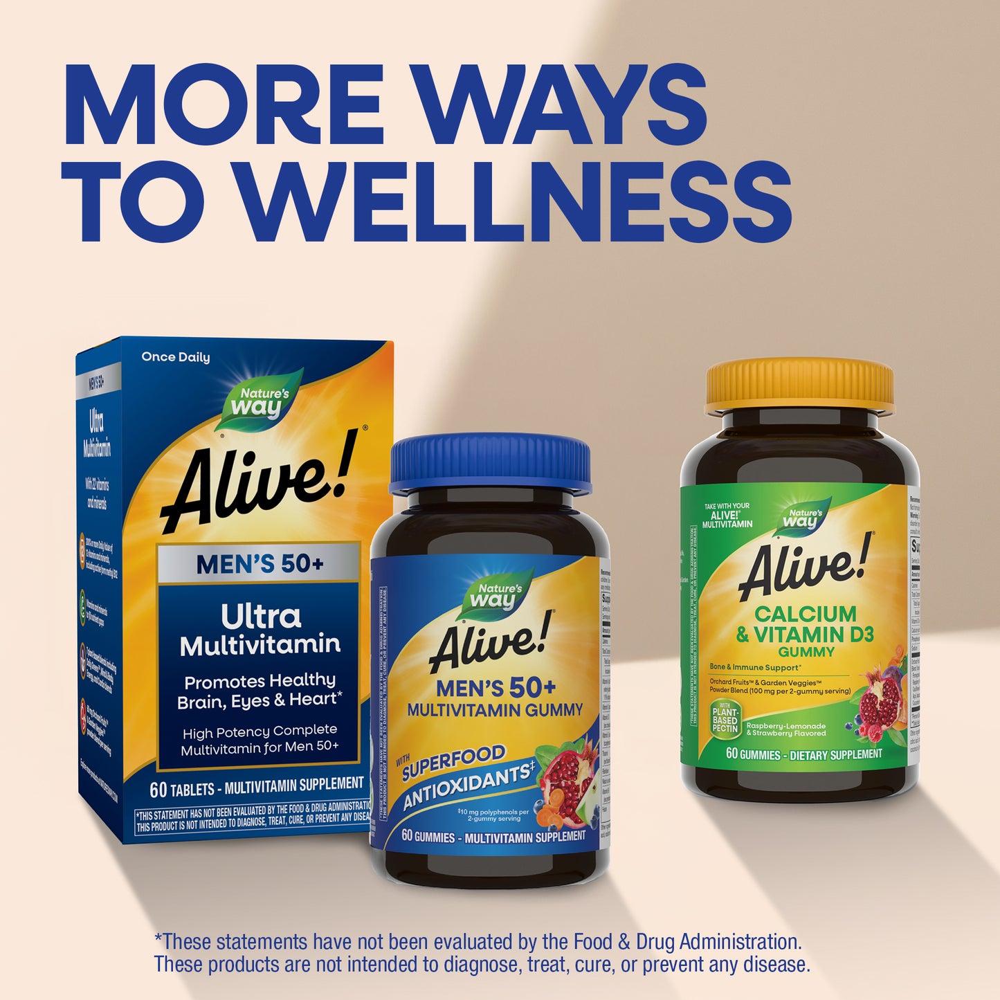<{%MAIN5_14067%}>Nature's Way® | Alive! Men's 50+ Gummy Multivitamin