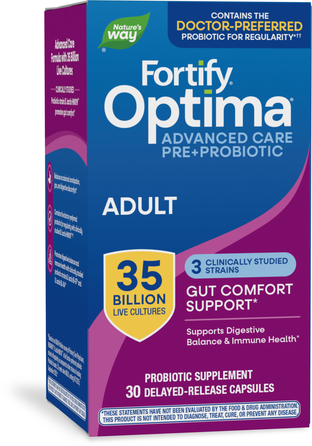 <{%PRIMARY_15652E%}>Nature's Way® | Fortify Optima Pre+Probiotic, 30 capsules