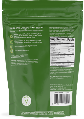Nature's Way® | ActiFruit - back of pack Sku:07842IP