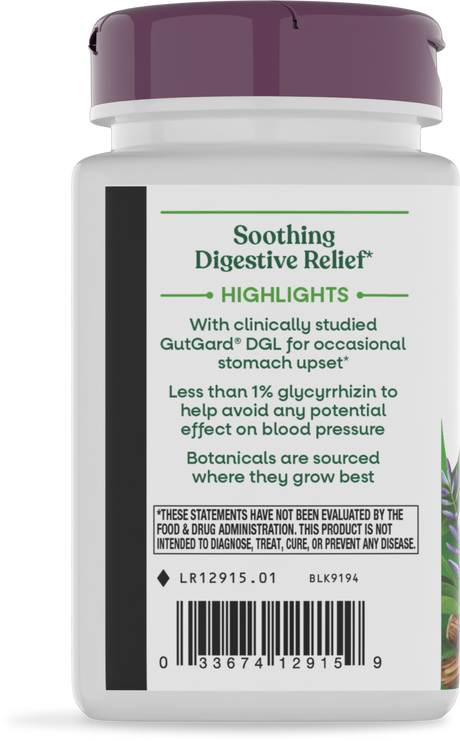<{%360IMAGE2_12915%}>Nature's Way® | DGL Ultra Premium Extract - left side of pack