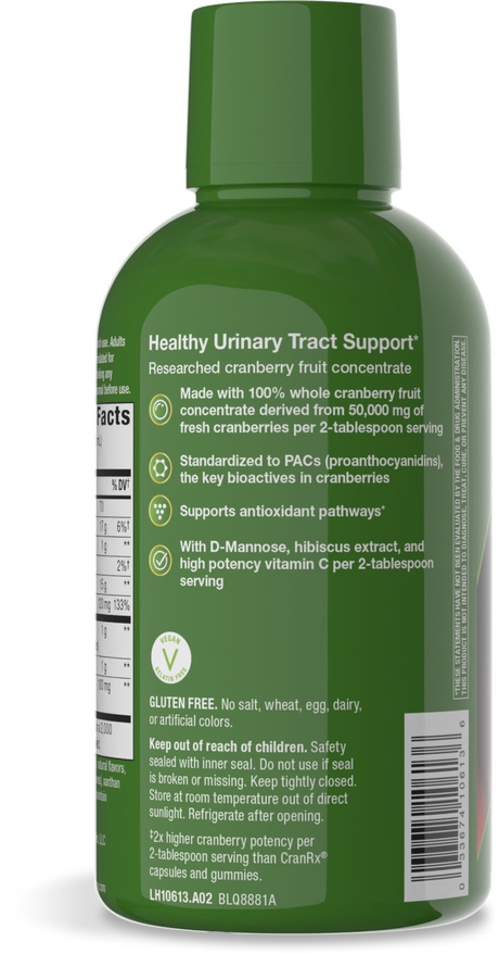 <{%360IMAGE2_10613%}>Nature's Way® | CranRx Liquid Bioactive Cranberry - left side of pack