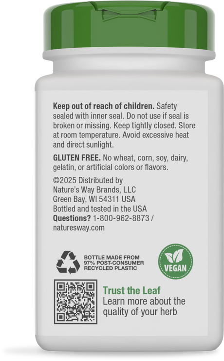 <{%360IMAGE3_17100%}>Nature's Way® | Slippery Elm Bark - back of pack