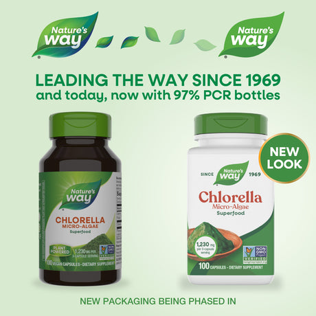 <{%MAIN1_11850%}>Nature's Way® | Chlorella - package updates old to new