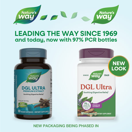 <{%MAIN1_12915%}>Nature's Way® | DGL Ultra Premium Extract - package updates old to new