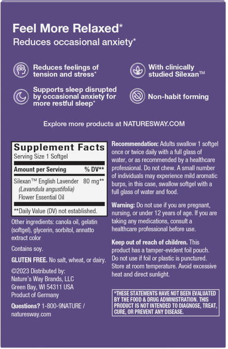 <{%360IMAGE1_15819%}>Nature's Way® | CalmAid - back of pack