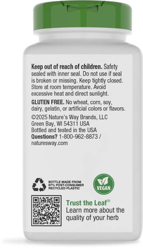 <{%360IMAGE7_14690%}>Nature's Way® | Black Cohosh Root - back of pack