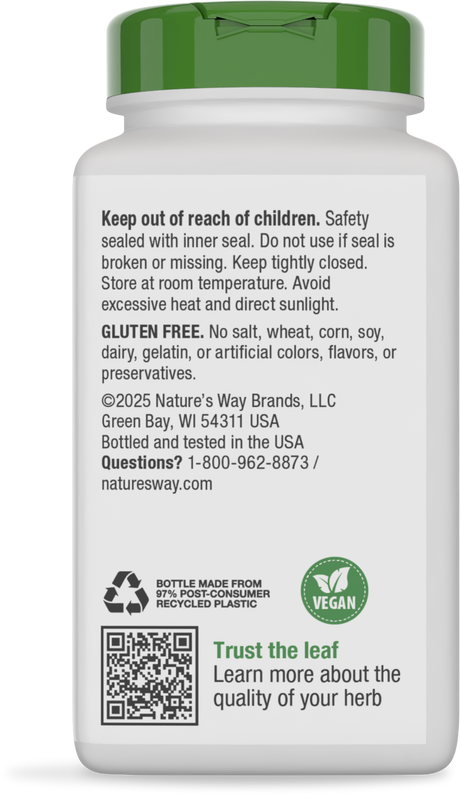 <{%360IMAGE3_13108%}>Nature's Way® | Ginger Root - back of pack