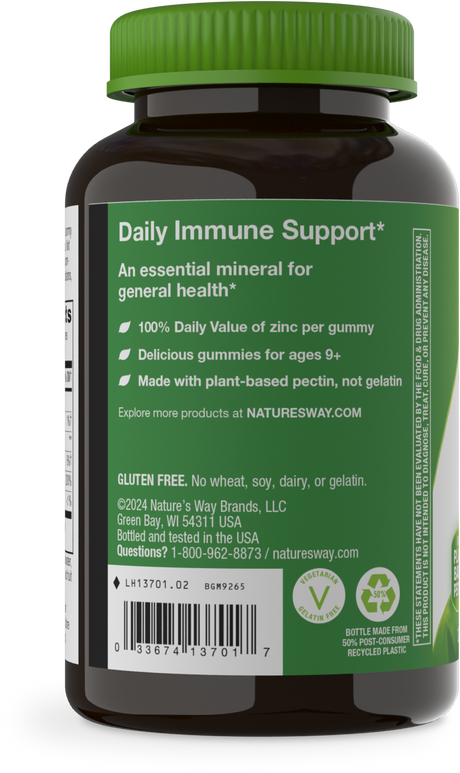 <{%360IMAGE2_13701%}>Nature's Way® | Zinc Gummies - left side of pack