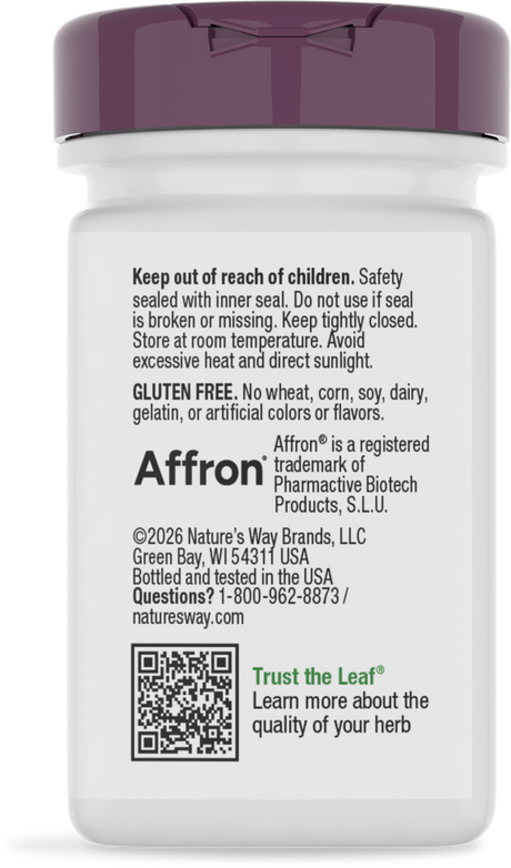 <{%360IMAGE3_16081%}>Nature's Way® | Saffron - back of pack