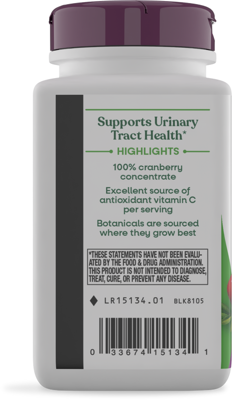 <{%360IMAGE6_15134%}>Nature's Way® | Cranberry Premium Blend - left side of pack