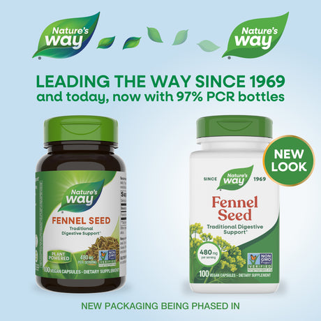 <{%MAIN1_12700%}>Nature's Way® | Fennel Seed - package updates old to new