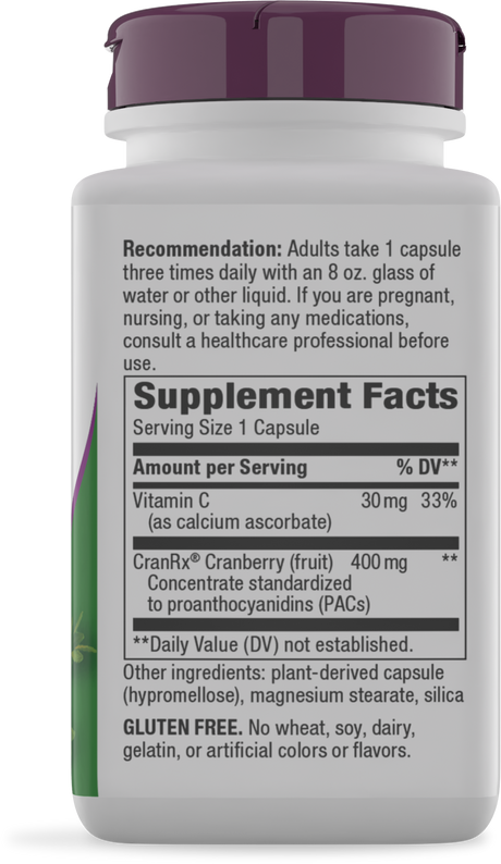 <{%360IMAGE5_15134%}>Nature's Way® | Cranberry Premium Blend - right side of pack