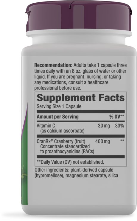 <{%360IMAGE1_15135%}>Nature's Way® | Cranberry Premium Blend - right side of pack