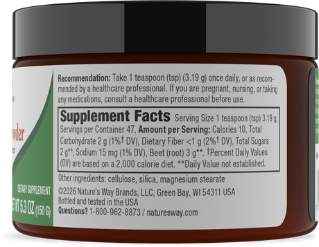 <{%360IMAGE1_12127%}>Nature's Way® | Beet Root Powder - right side of pack