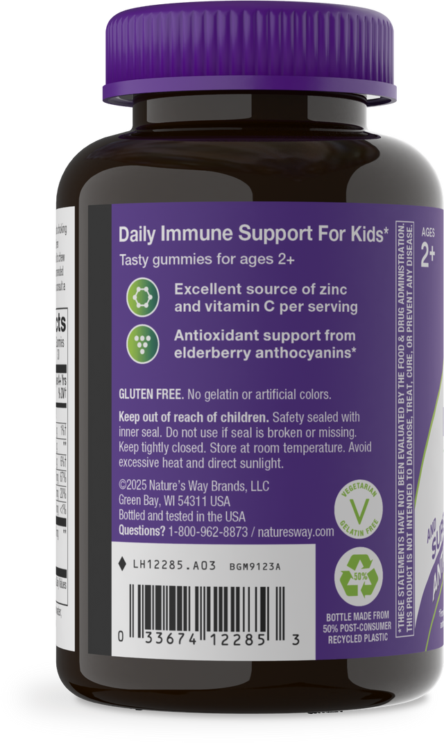 <{%360IMAGE5_12285%}>Nature's Way® | Sambucus Kids Elderberry Immune Gummies - left side of pack