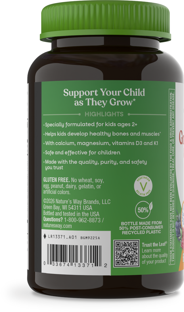 <{%360IMAGE2_13371%}>Nature's Way® | Kids Growing Bones & Muscles Gummies - left side of pack