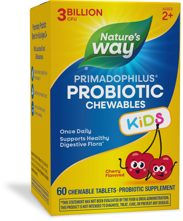 <{%PRIMARY_11035%}>Nature's Way® | Primadophilus Kids Probiotic, 60 chewables, Cherry