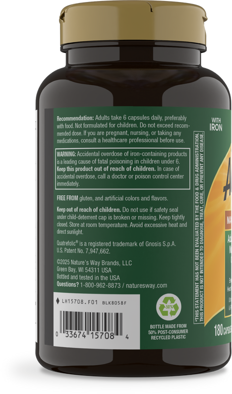 <{%360IMAGE6_15708%}>Nature's Way® | Alive! Max6 Max Potency Daily Multivitamin - left side of pack