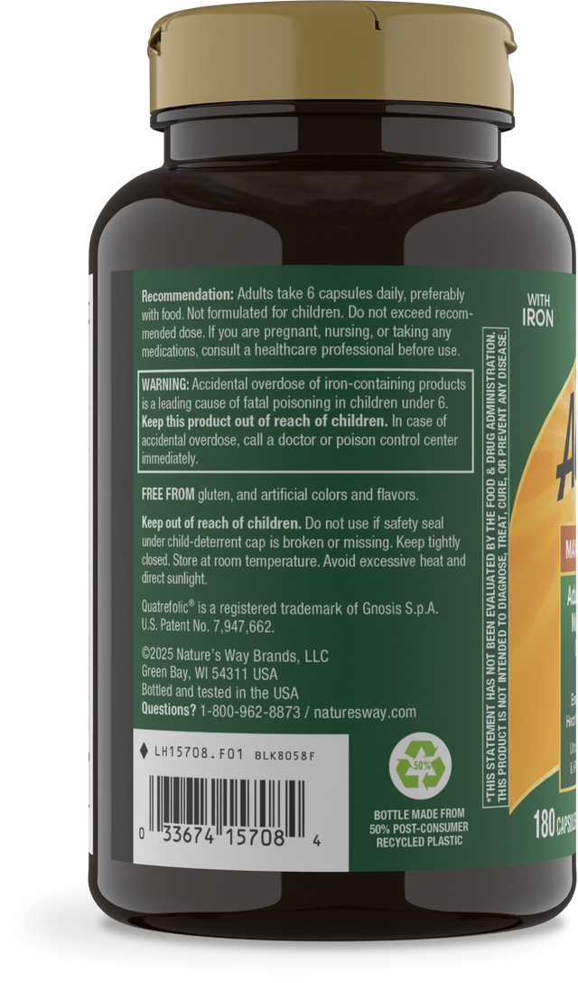 <{%360IMAGE6_15708%}>Nature's Way® | Alive! Max6 Max Potency Daily Multivitamin - left side of pack