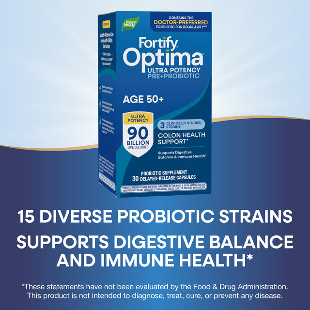 <{%MAIN3_15785%}>Nature's Way® | Fortify Optima Pre+Probiotic Age 50+ 90 Billion