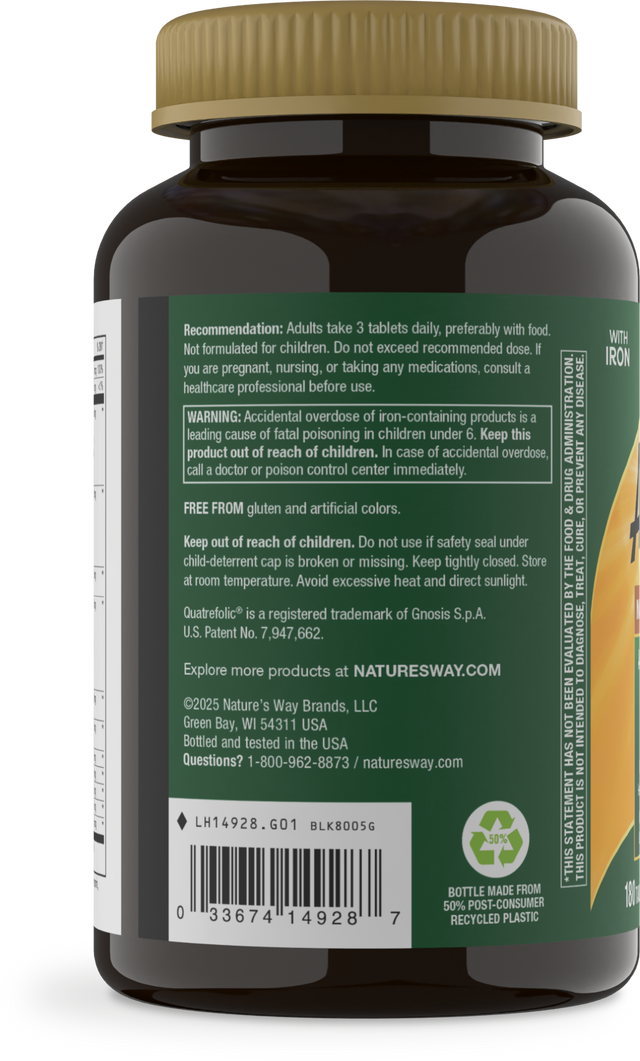 <{%360IMAGE6_14928%}>Nature's Way® | Alive! Max3 Potency Adult Complete Multivitamin - left side of pack