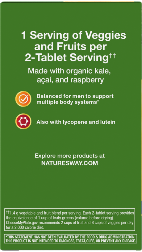 <{%360IMAGE3_12112%}>Nature's Way® | Alive! Men's Garden Goodness Complete Multivitamin - left side of pack