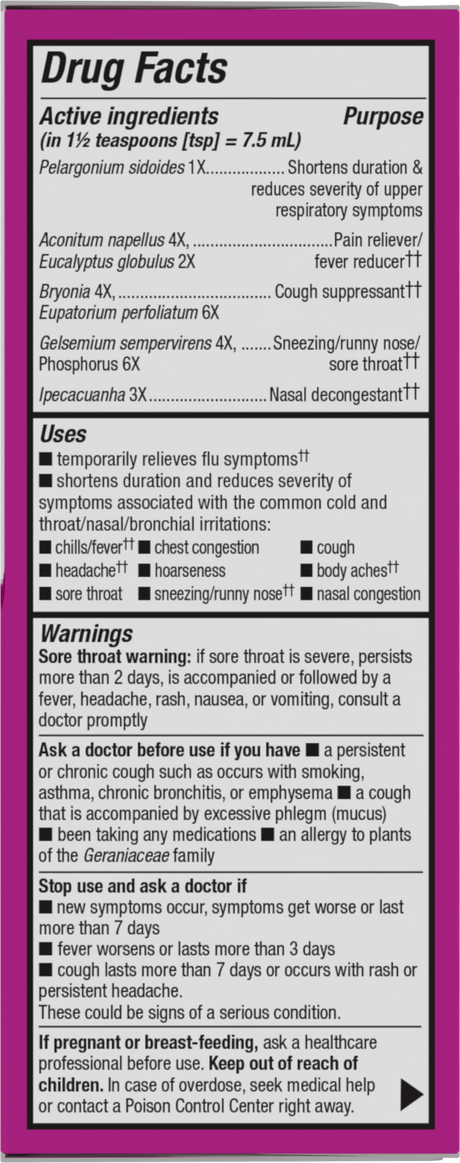 <{%360IMAGE1_15148%}>Nature's Way® | Umcka Cold & Flu Relief Syrup - right side of pack