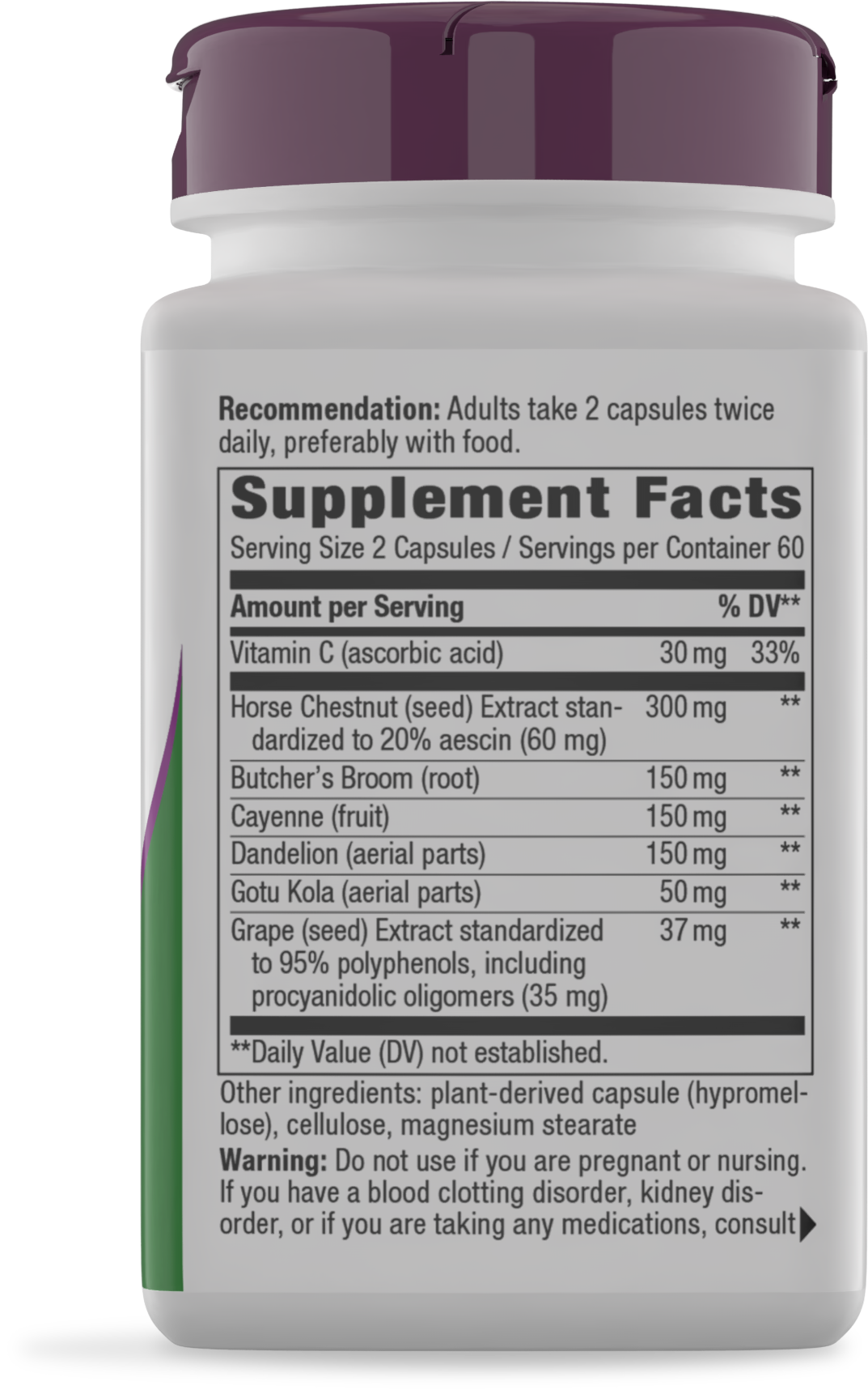 <{%360IMAGE5_15335%}>Nature's Way® | Leg Veins Premium Blend - right side of pack