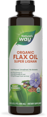 <{%PRIMARY_15428%}>Nature's Way® | Organic Flax Oil Super Lignan, 16 fl oz (480 ml)