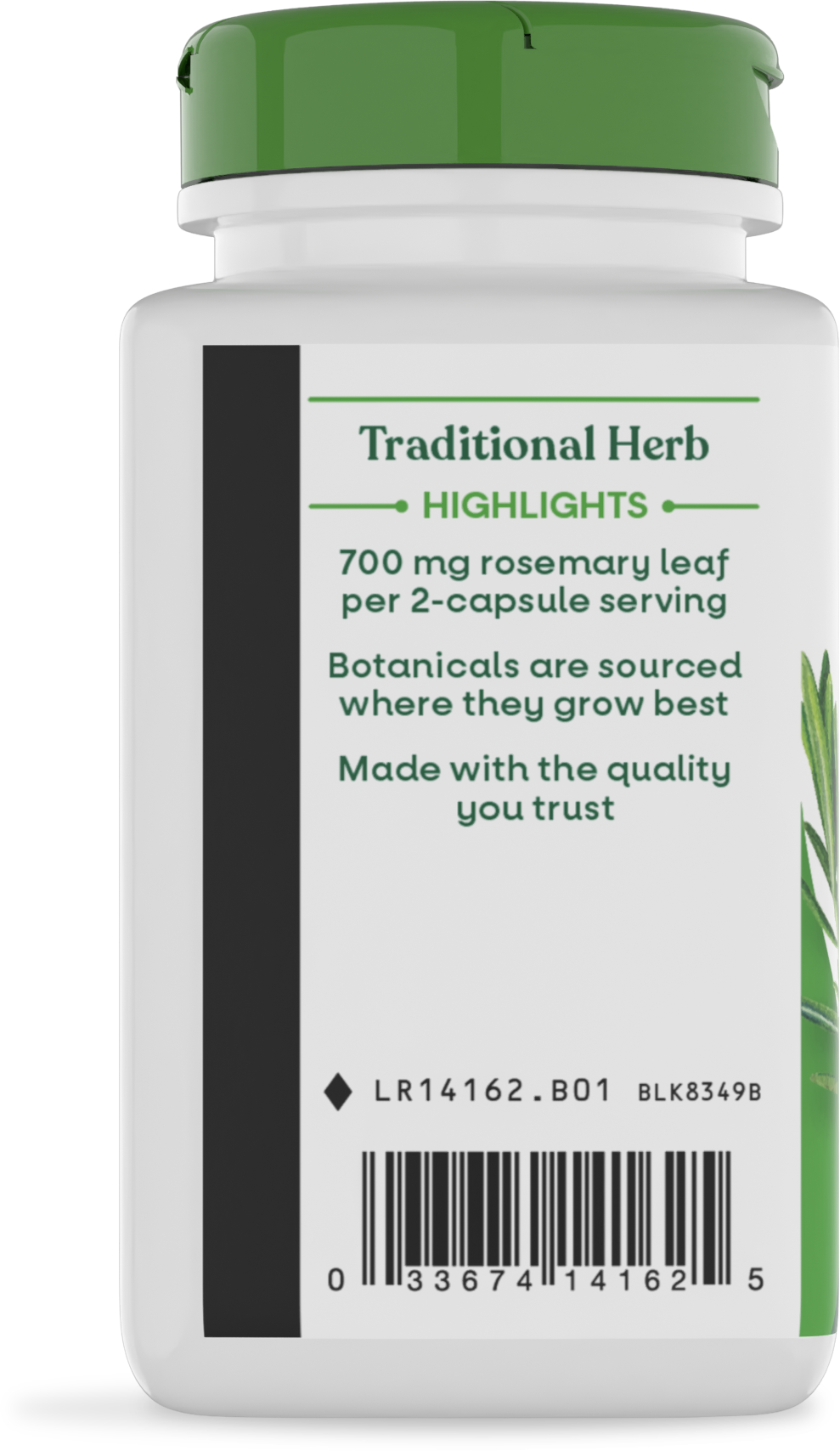 <{%360IMAGE2_14162%}>Nature's Way® | Rosemary Leaf - left side of pack