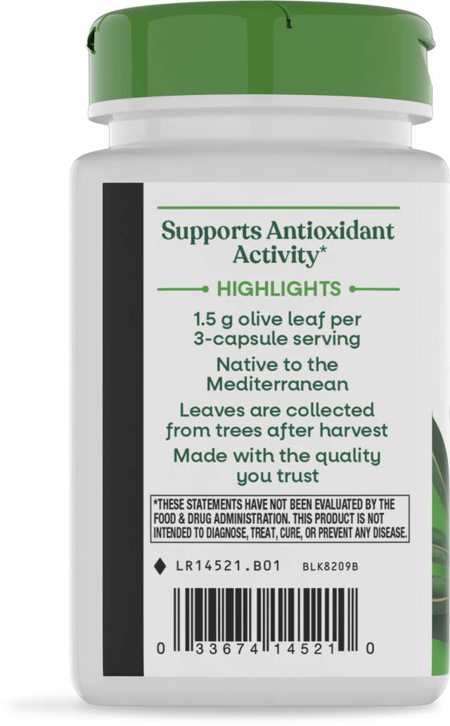 <{%360IMAGE2_14521%}>Nature's Way® | Olive Leaf - left side of pack