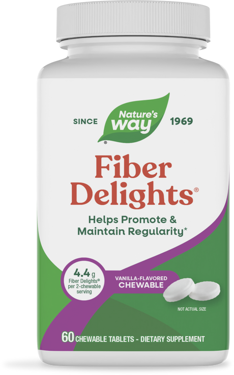 <{%PRIMARY_07526%}>Nature's Way® | Fiber Delights, 60 chewables, Vanilla