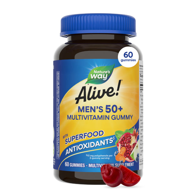 <{%MAIN18_15902%}>Nature's Way® | Alive! Men's 50+ Gummy Multivitamin