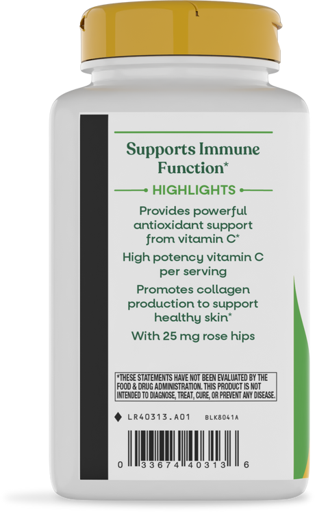 <{%360IMAGE2_40313%}>Nature's Way® | Vitamin C with Rose Hips Extra Strength - left side of pack
