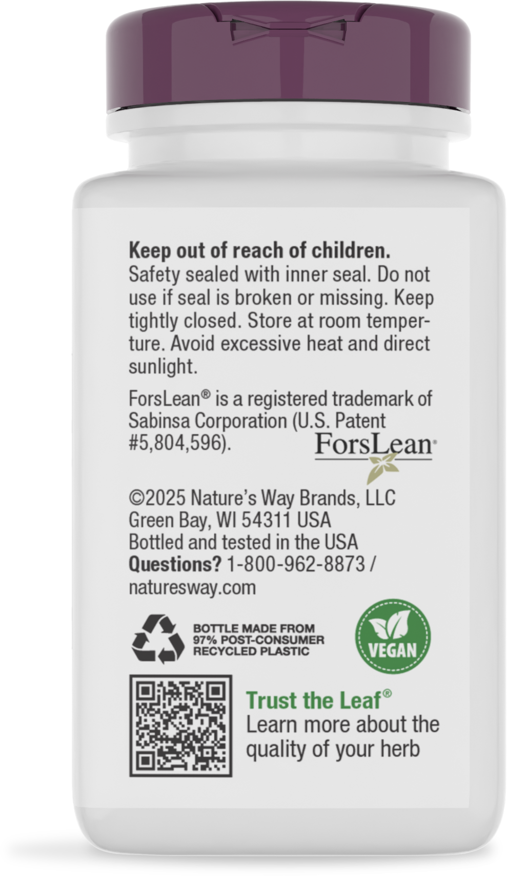 <{%360IMAGE3_10006%}>Nature's Way® | Forskohlii Standardized Extract - back of pack