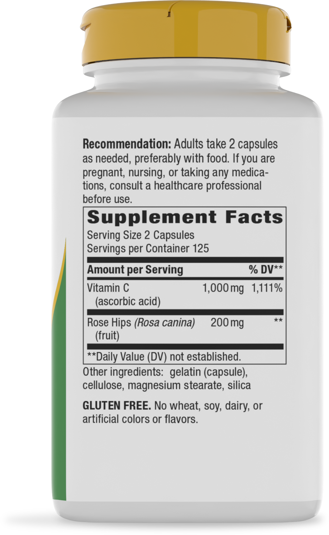 <{%360IMAGE5_40311%}>Nature's Way® | Vitamin C with Rose Hips - right side of pack