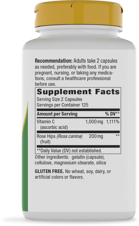 <{%360IMAGE5_40311%}>Nature's Way® | Vitamin C with Rose Hips - right side of pack