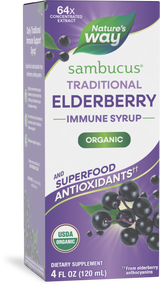 <{%PRIMARY_15796%}>Nature's Way® | Sambucus Traditional Elderberry Immune Syrup, 4 fl oz (120 ml), Berry