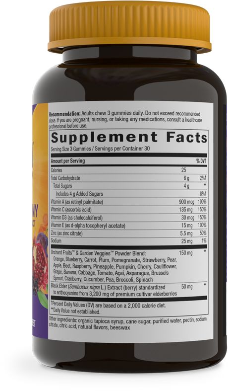 <{%360IMAGE1_10484%}>Nature's Way® | Alive! Immune Gummy With Elderberry Extract - right side of pack
