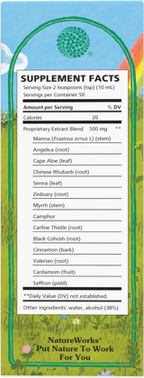 <{%360IMAGE5_10040500%}>Nature's Way® | NatureWorks Swedish Bitters - back of pack